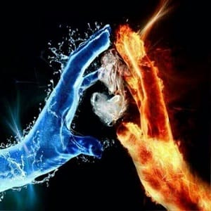 عنصر الهواء والنار والماء والأرض